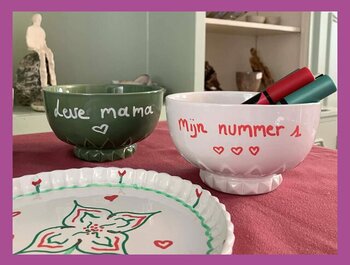 Doorlopende workshop – Servies
decoreren voor Moederdag