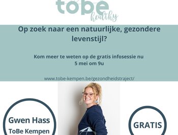 Gratis Infosessie Gezondheidstraject
ToBe-Kempen