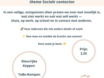Kleurrijke Koppen, waar anders zijn
normaal is . Thema Sociale contacten