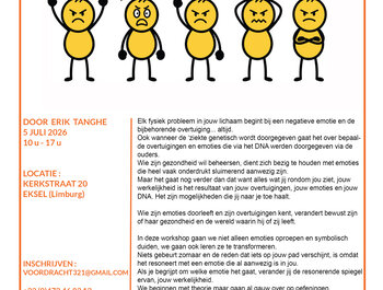 Workshop: Emoties en jouw
werkelijkheid