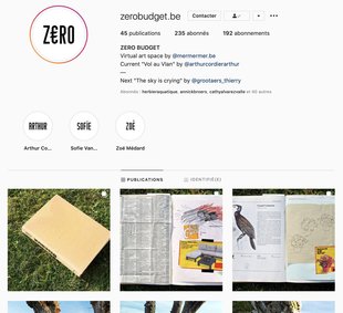 Tentoonstellingen Z Budget, Virtuele tentoonstelling Instagram