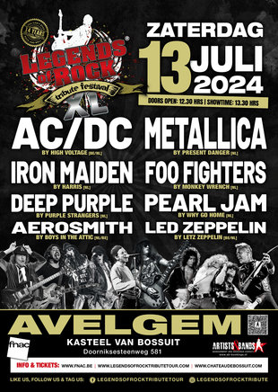 Concerten Legends Rock Tribute Festival - Open No1 Tributes Ac/dc, Metallica e.v.a