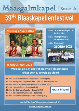 Concerten 39ste Blaaskapellenfestival - Groot Frh- Sptschoppen