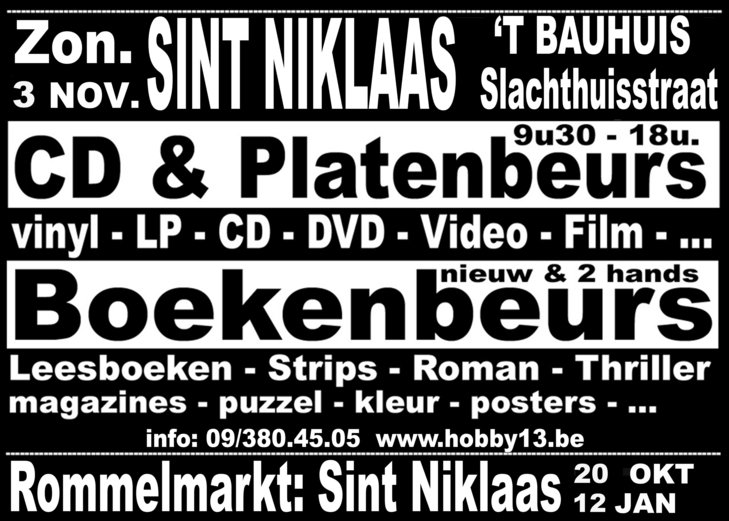 Ontspanning Cd & Platenbeurs + Boekenbeurs Sint-Niklaas