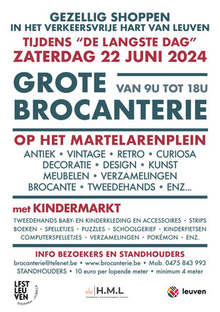  Grote Brocanterie  Langste Dag  + Kindermarkt - Leuven