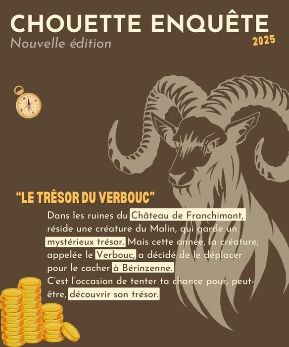 Tentoonstellingen Nieuwe 'Chouette Enquête': schat Verbouc