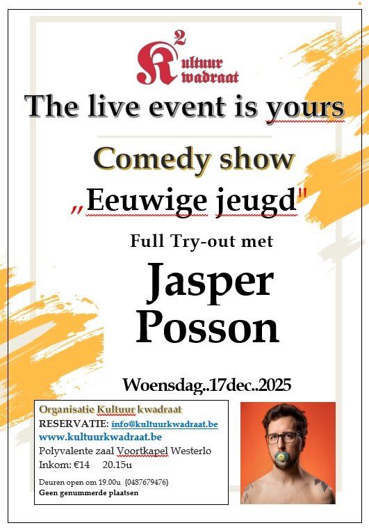 Voorstellingen Eeuwige jeugd  Jasper posson