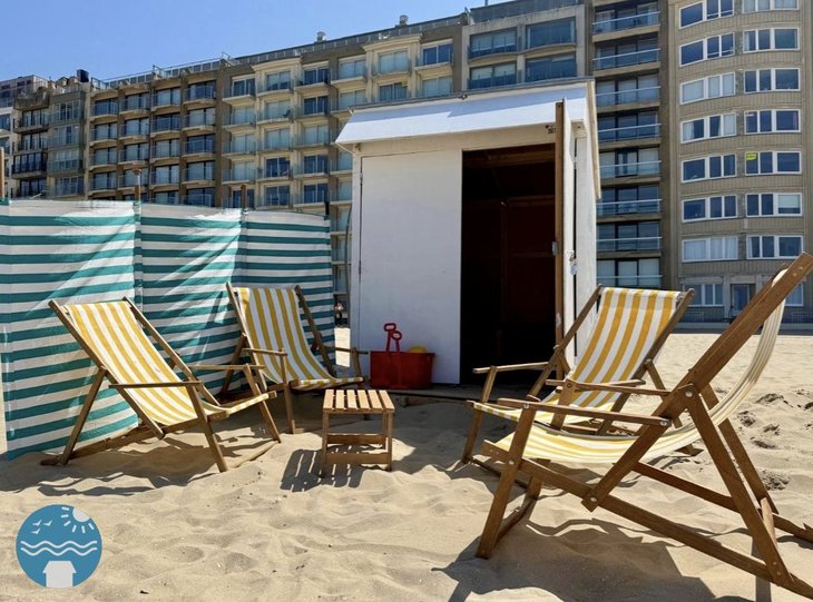 Ontspanning Huur strandcabine De Panne voor dag langer