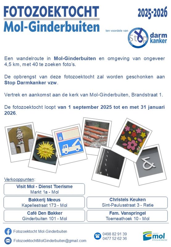 Ontspanning Fotozoektocht Mol-Ginderbuiten t.v.v. Stop Darmkanker