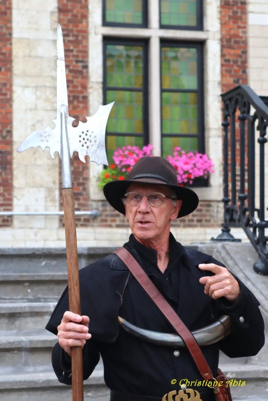 Ontspanning Met nachtwachter ronde middeleeuws