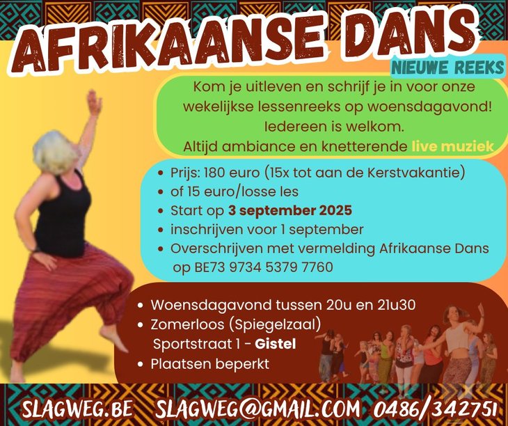 Workshops Afrikaanse dans live muziek