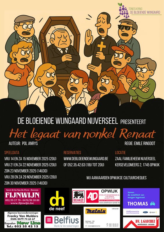 Voorstellingen Het legaat nonkel Renaat
