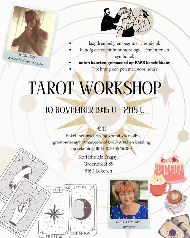Workshops Tarot & cake