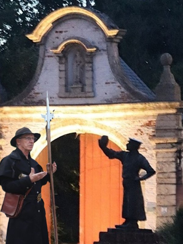 Ontspanning Met nachtwachter ronde middeleeuws