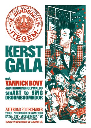 Concerten Kerstgala Yannick Bovy, Jachthoorngroep Waldo, smArt Sing & Droomboomkoor