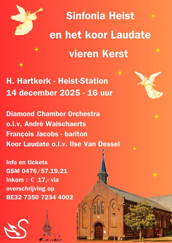 Concerten Sinfonia Heist koor Laudate vieren Kerst