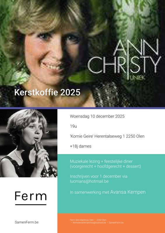 Ontspanning Kerstkoffie Ferm Sint-Martinus