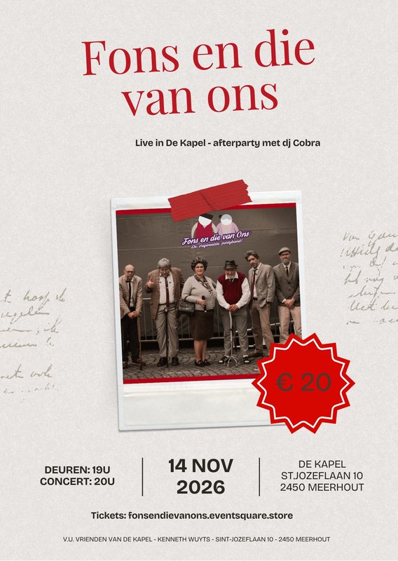 Concerten Fons Die Ons De Kapel 