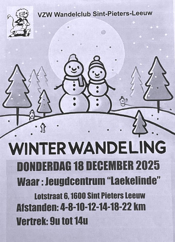 Ontspanning Winterwandeling - Wandelclub