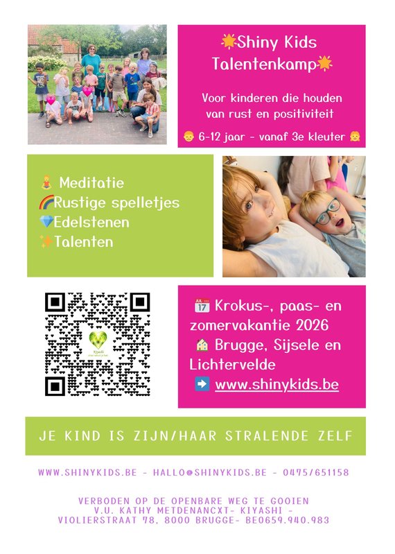 Workshops Shiny Kids Talentenkamp: rustig vakantiekamp
