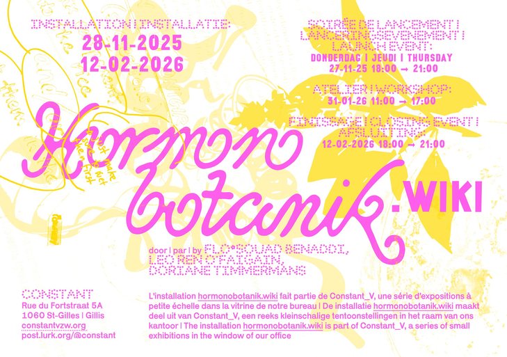 Tentoonstellingen Constant_V: Hormonobotanik.wiki