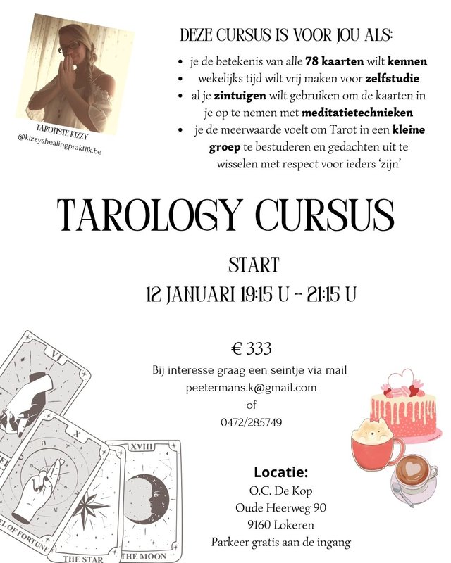 Workshops Cursus Tarology (basis Tarot leren lezen)