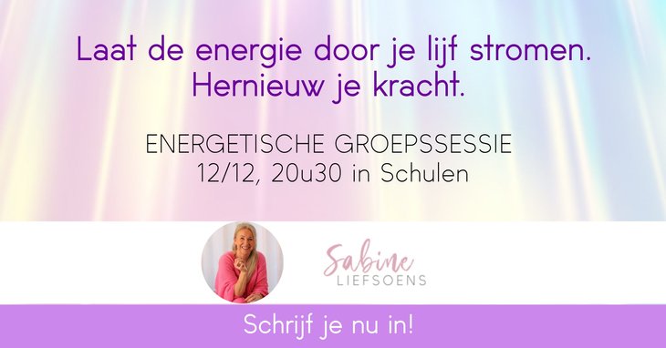 Workshops Energy Boost Groepssessie: Herstel Energie Balans