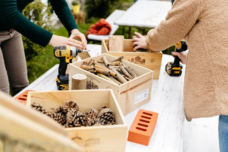 Workshops Bijenhotel maken