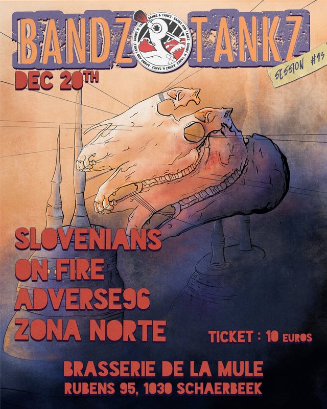 Concerten Bandz Tankz met Slovenians + Fire + Adverse96 + Zona Norte