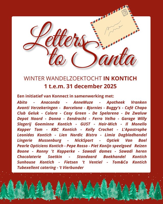 Ontspanning  LETTERS Santa : Winter wandelzoektocht