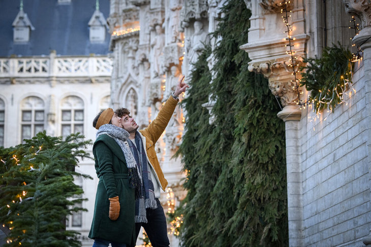 Ontspanning Winterwandeling bevroren stad