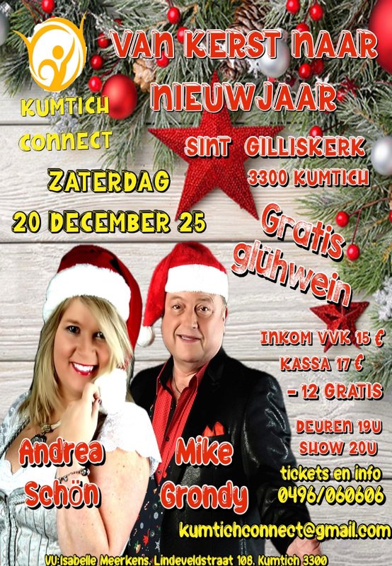 Concerten Kerstconcert  Van Kerst naar Nieuwjaar  Andrea Schön Mike Grondy