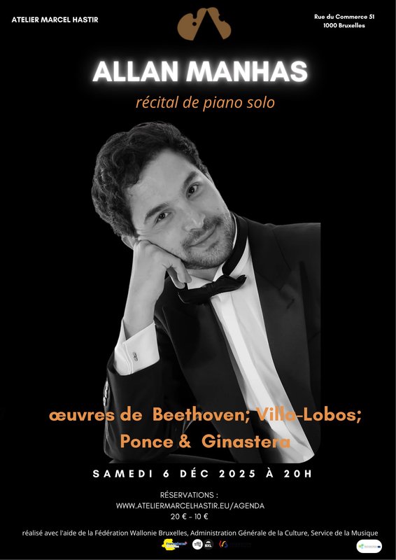 Concerten Allan Manhas: solo pianorecital - werken Ravel, Coulthard, Ginestera, Beetho