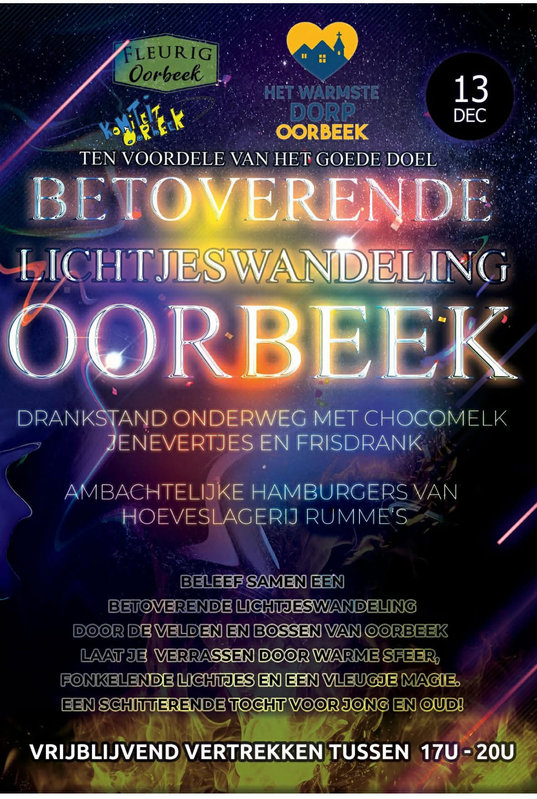 Ontspanning Betoverende lichtjeswandeling voordelen het goede doel