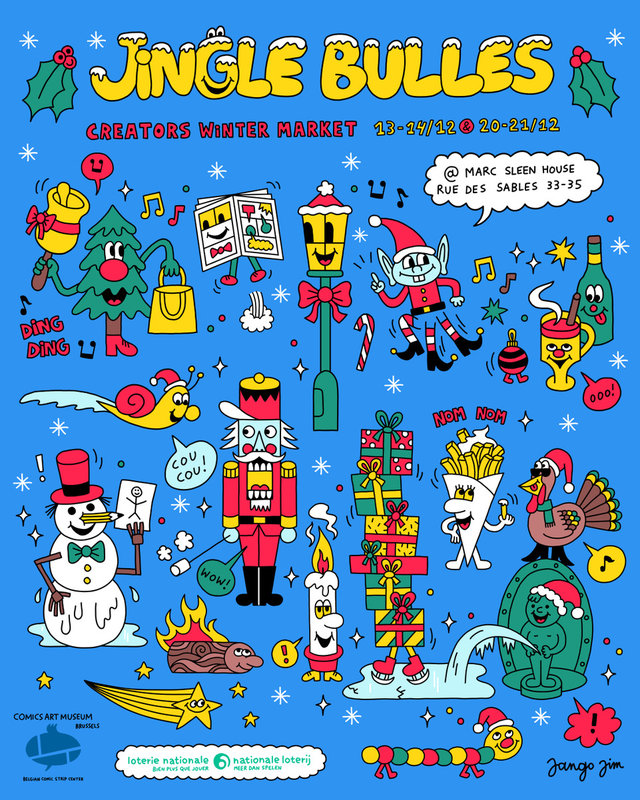 Kerstmarkten Jingle Bulles - eerste wintermarkt het Stripmuseum