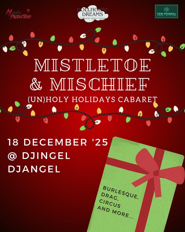 Voorstellingen Dollhouse Dreams Cabaret: Mistletoe & Mischief