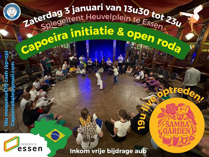 Workshops Capoeira de spiegeltent + festa Brasileira