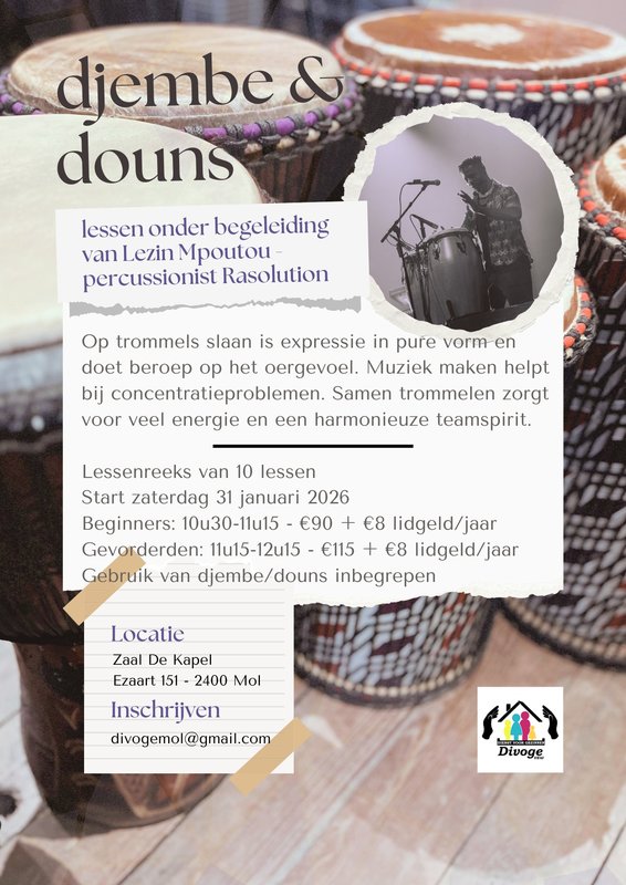 Workshops Reeks djembe en/of dounlessen