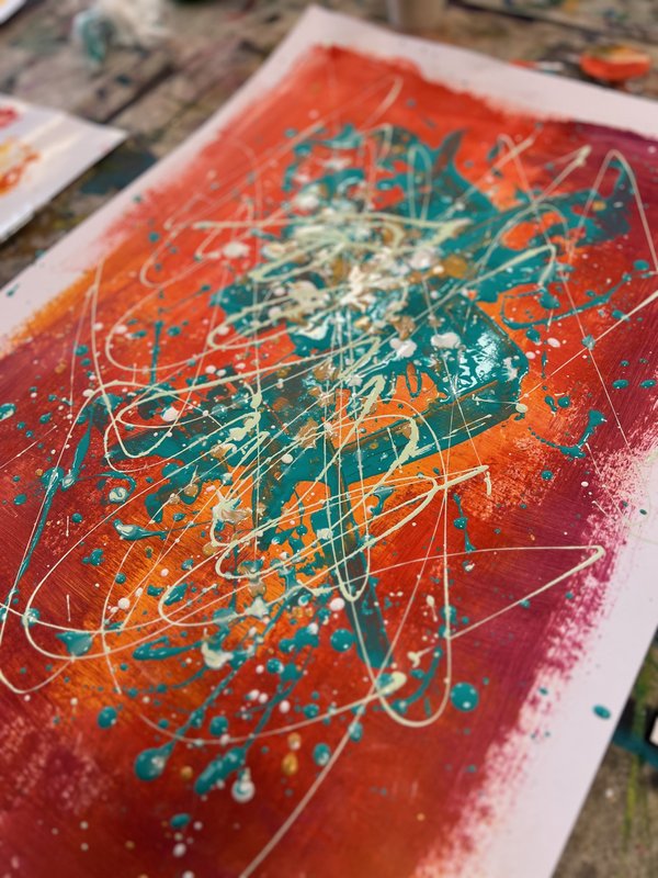 Workshops Acryl: action painting (Mei)