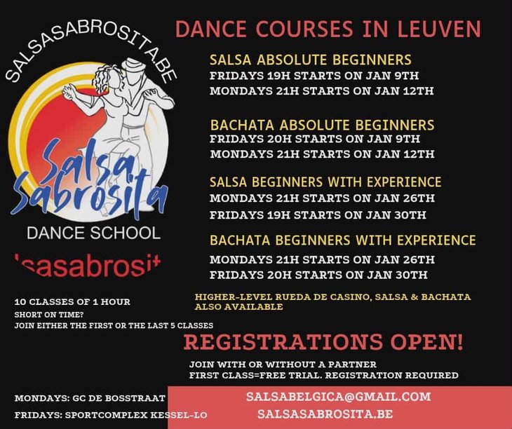 Workshops Salsa bachata lessen vanaf januari vrijdag