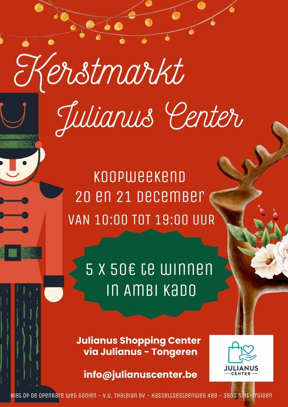 Kerstmarkten Kerstmarkt Julianus Center koopweekend Tongeren