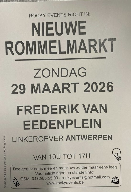  Grote openlucht Rommelmarkt frederik eedenplein Antwerpen Linkeroever
