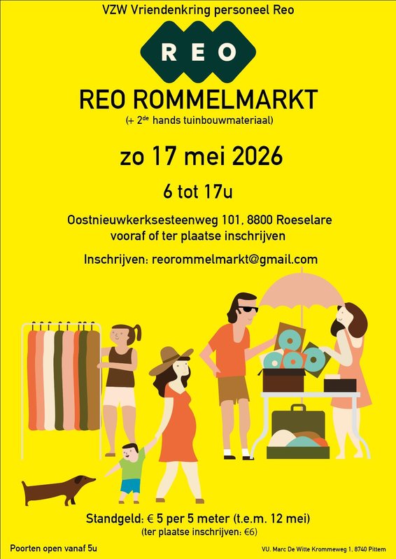  Reo rommelbeurs ( eventuele verkoop 2-de hands tuinbouwmateriaal )