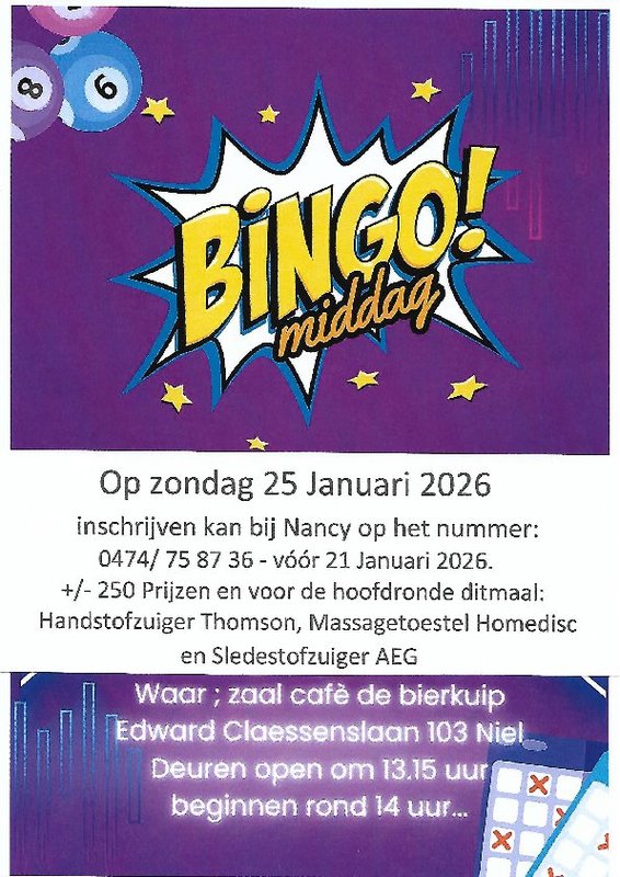 Ontspanning Bingo namiddag voor goede doel dieren nood.