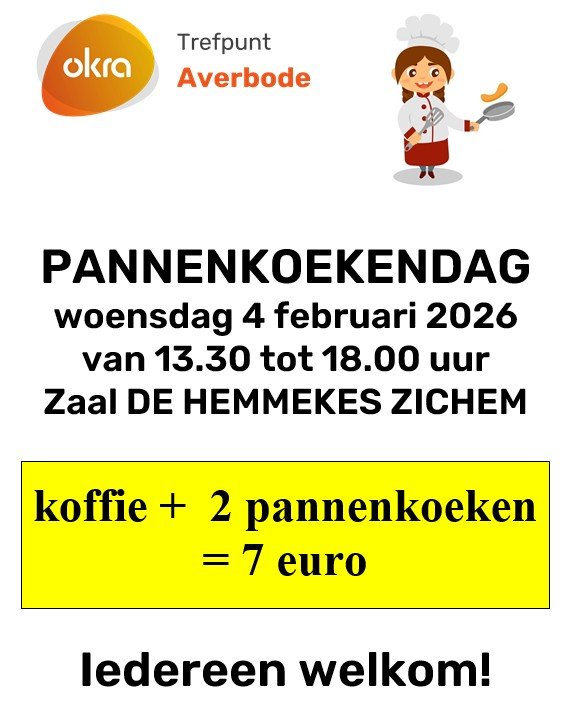Ontspanning Pannenkoekendag Okra Averbode 2026