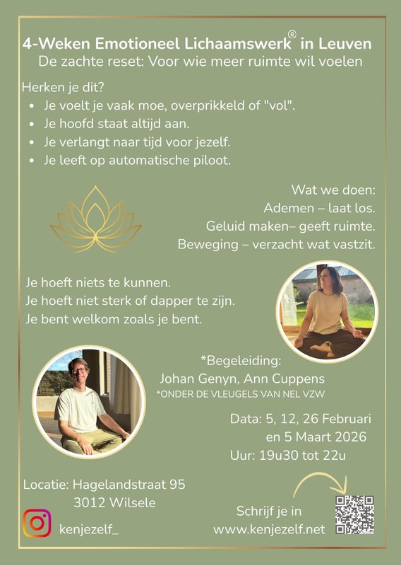 Workshops 4 weken Emotioneel Lichaamswerk®