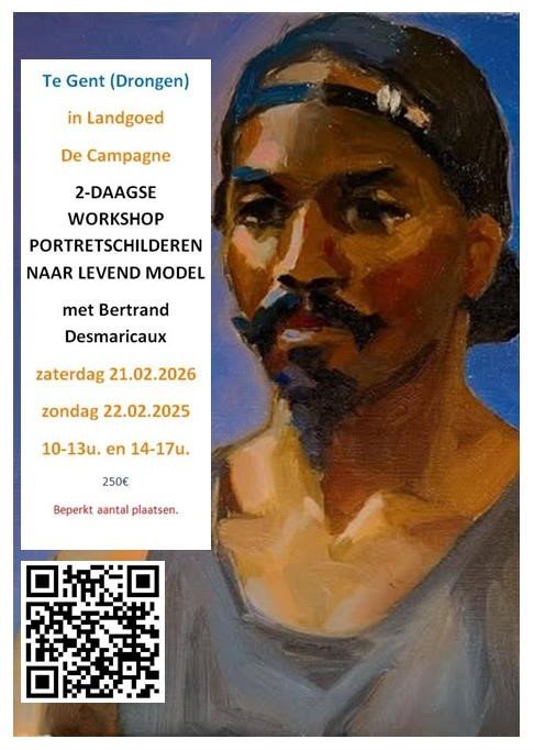 Workshops Tweedaagse workshop portretschilderen Bertrand Desmaricaux.