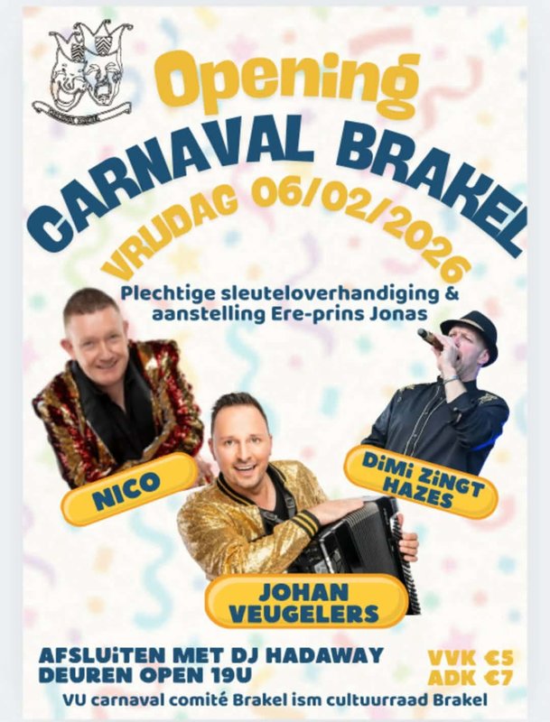 Ontspanning Opening carnaval Brakel