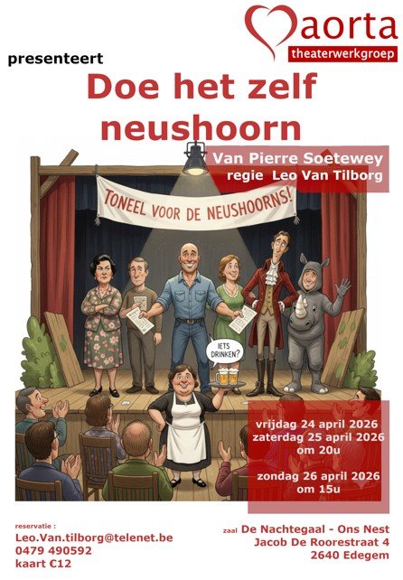 Voorstellingen Theaterwerkgroep Aorta presenteert  Doe zelf neushoorn 