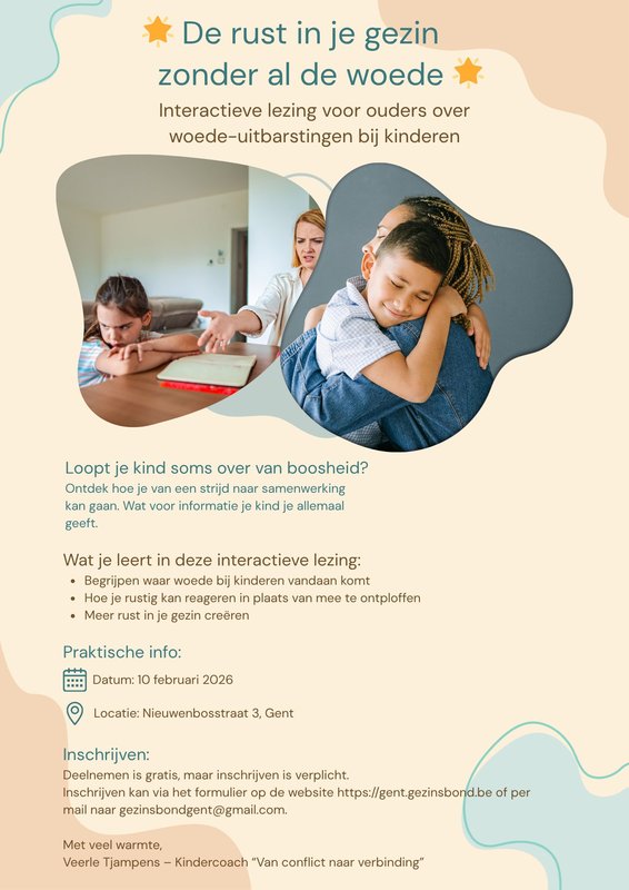 Voordrachten De rust je gezin zonder de woede